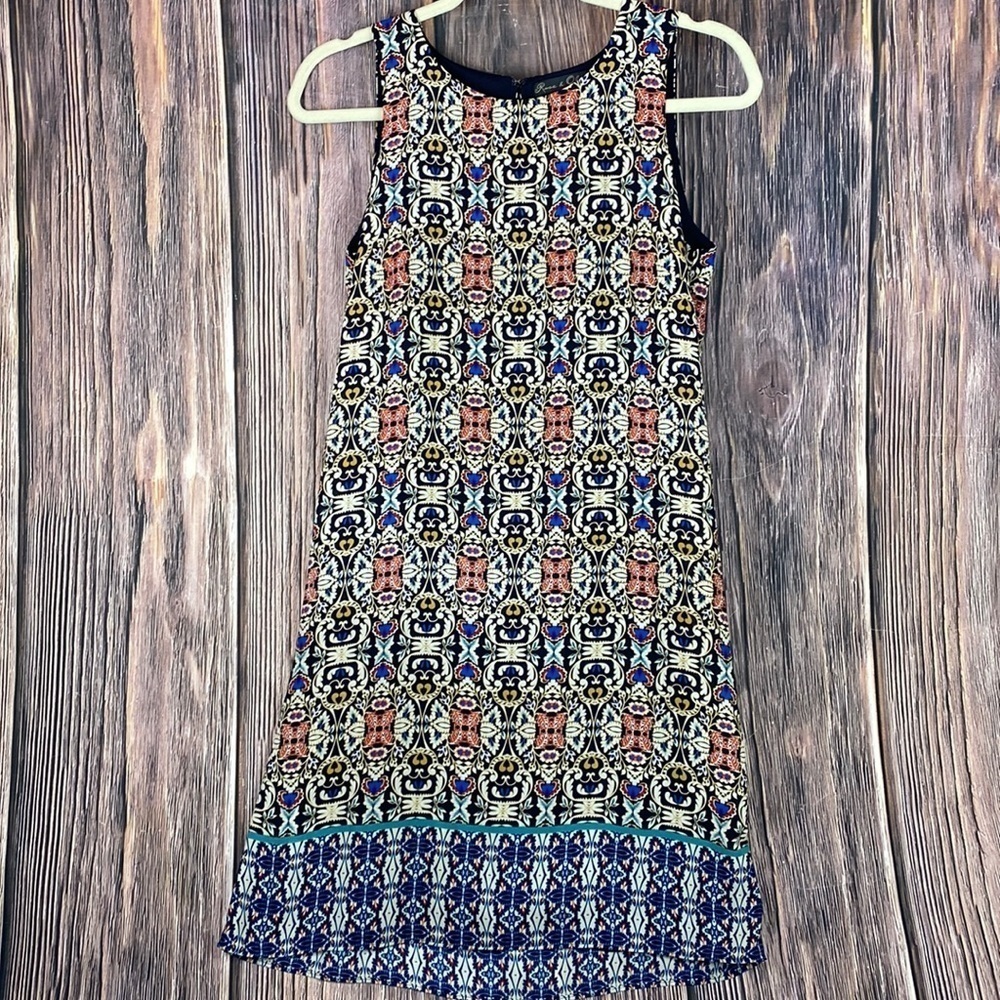 Rose & Olive Print Dress- Size XS